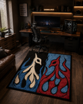 CHAPTER IV DUA FLAME - Abstract Fine art Wool rug
